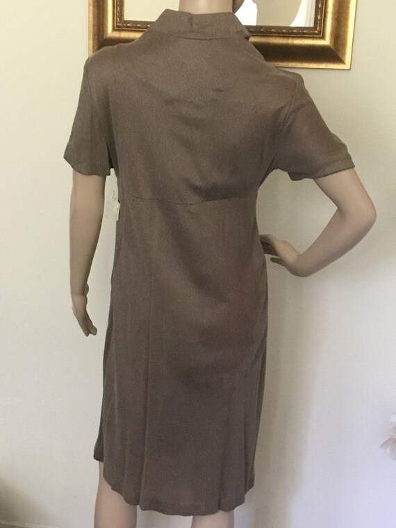 50’s Vintage Brown Mod/Gogo Shift Dress “NWT - image 6