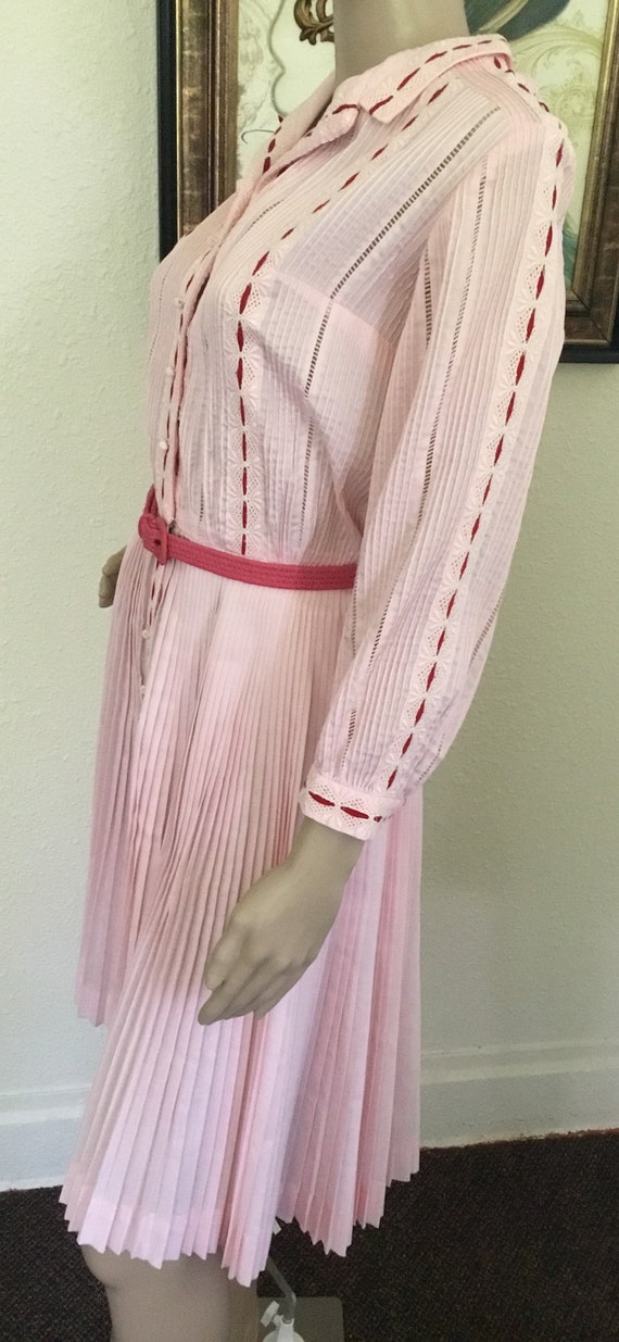 60’s Vintage Pink Mod Embroidered “Carlye” Accordi