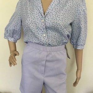 70s Vintage Lavender Blouse image 4