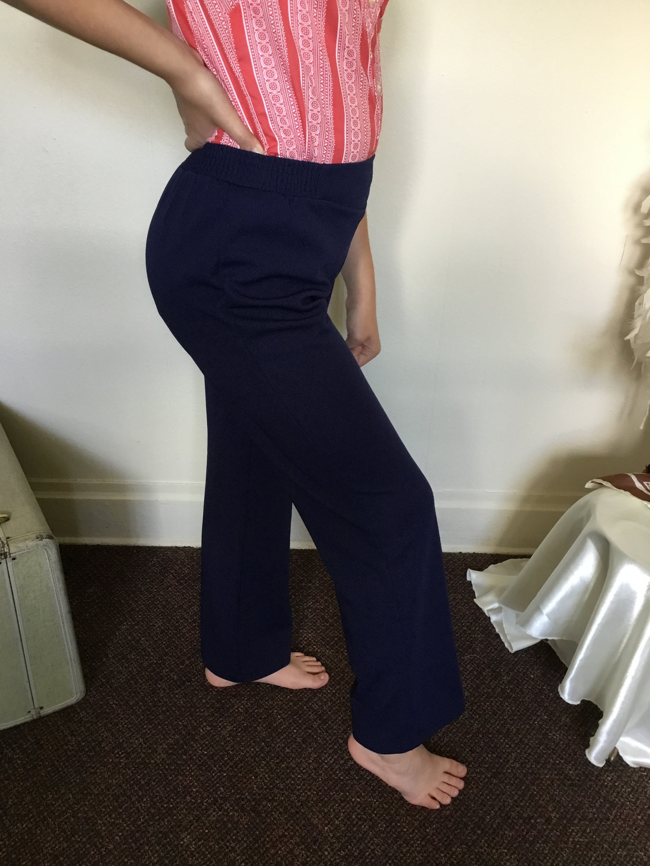 Navy blue bell best sale bottoms