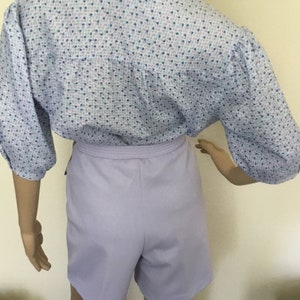 70s Vintage Lavender Blouse image 6