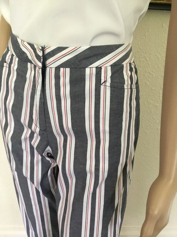 80’s Vintage Red, White, and Blue Striped  Hi-Wai… - image 2