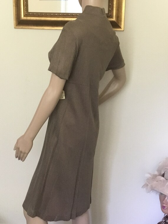 50’s Vintage Brown Mod/Gogo Shift Dress “NWT - image 5