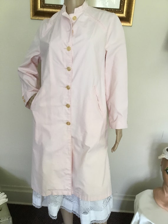 60’s Vintage Pink Retro Trench Raincoat - image 2