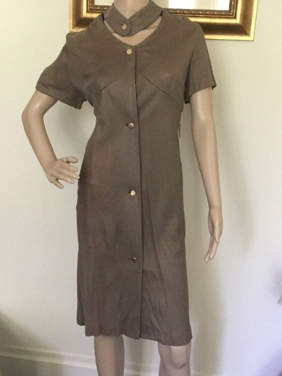 50’s Vintage Brown Mod/Gogo Shift Dress “NWT