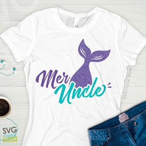 Mermaid Birthday, Mermaid Uncle, Mer Uncle, Mermaid family, Mermaid iron on transfer, Mermaid shirt, Mermaid tail, Mermaid Birthday Design