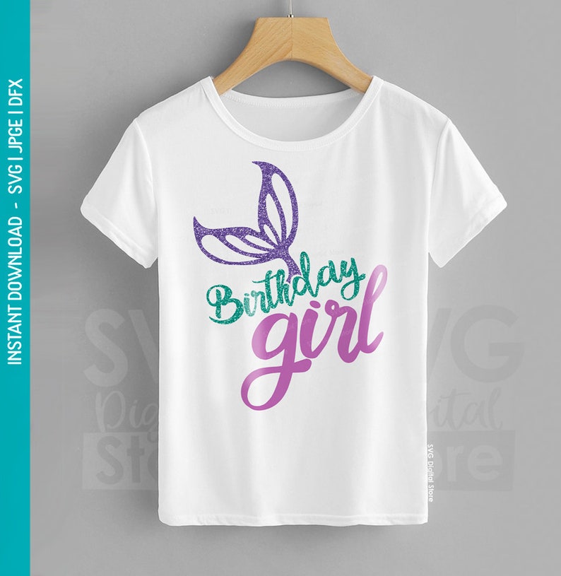 Download Mermaid Birthday Shirt Mermaid svg Birthday girl Girls | Etsy