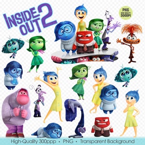 Pacote de Cliparts PNG de Divertida Mente 2 | PNGs de Aniversário Infantil Divertida Mente | Decorações para Festa de Aniversário Divertida Mente 2 para Imprimir - Download Instantâneo