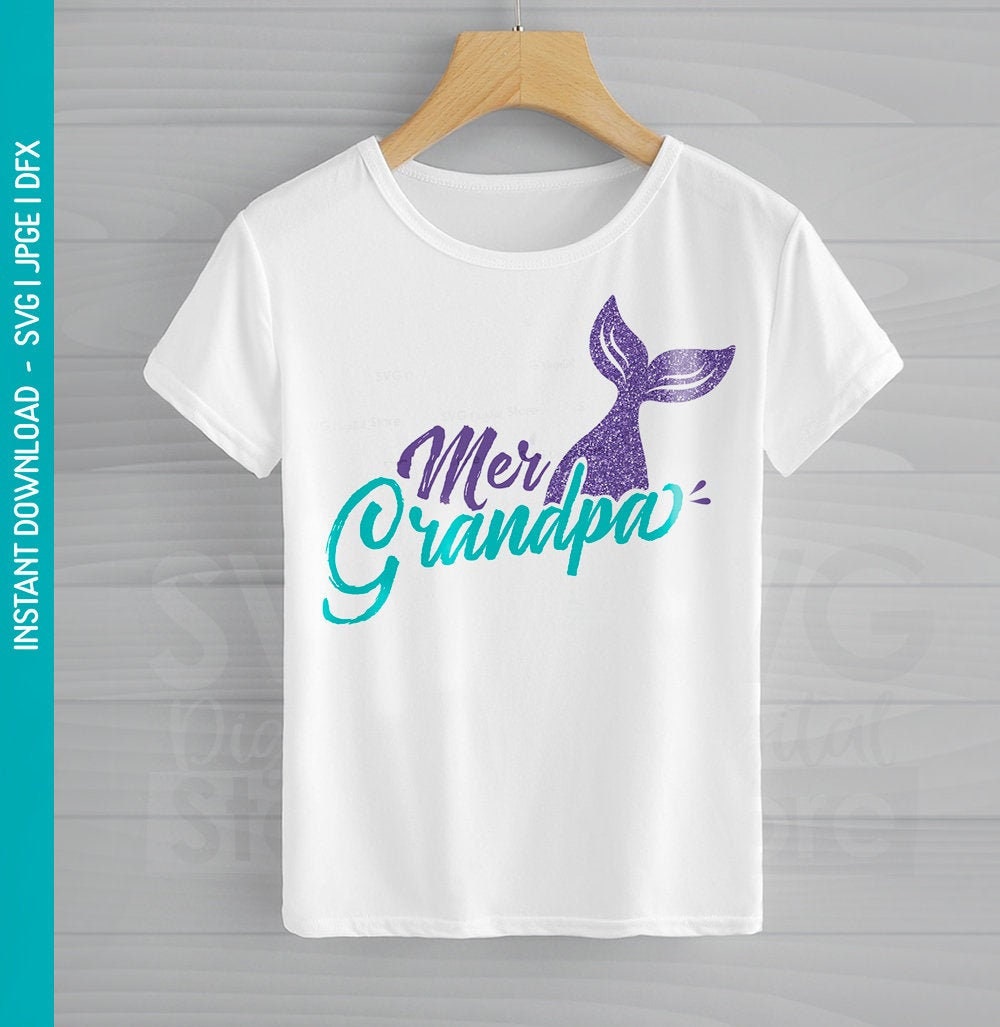Download Mermaid Birthday Shirt Mer Grandpa Svg Birthday Girl Etsy
