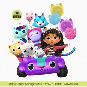 Gabby Dollhouse PNG, Gabby Clipart, Gabby Shirt Design, Printable Gabby Shirt, Digital Gabby Art, Tumbler Design - Instant Download