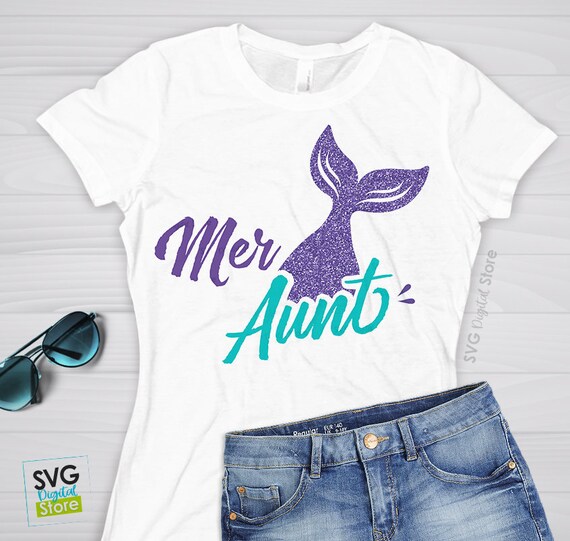 Auntie Mermaid T-Shirt Mermaid Lover T-Shirt Auntie Mermaid T-Shirt Mermaid Lover T-Shirt