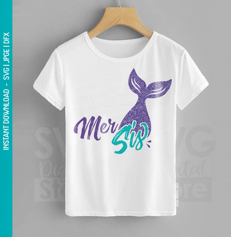 Mermaid Shirt Design SVG Mermaid Sister Mer Sis Family - Etsy