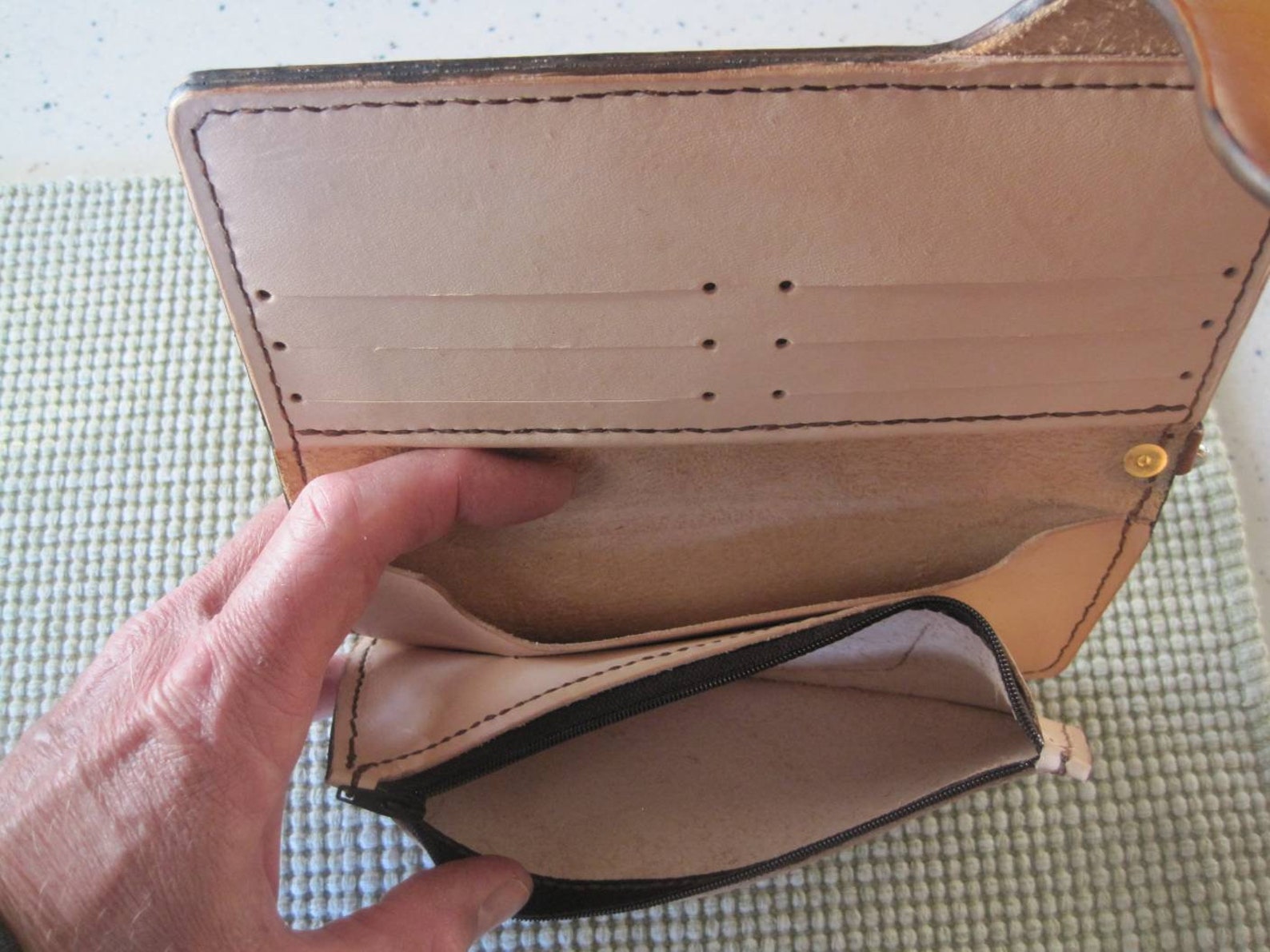 Hand Tooled Biker Wallet Belt Loop and Chain Set. Etsy