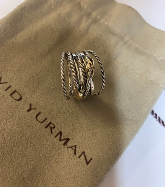 Vintage david yurman sterling silver double x crossover ring | Etsy