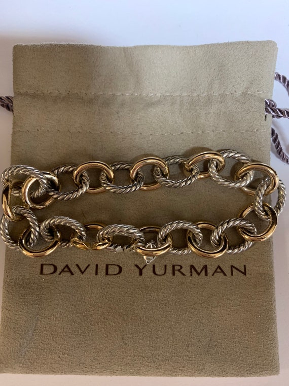 Vintage David Yurman Sterling Silver And 18k Gold Large 12mm Etsy etsy