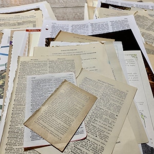 50er-Set plus Vintage- und Antike Buchseiten für Junk Journaling, Scrapbook und Papercraft Projekte