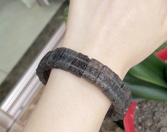 Handmade Meteorite Bracelets,Real meteorite ring men wedding band meteorite jewelry,Brown meteorite Bracelet,stone Crystals