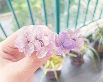 Flower hairpin,Pink Flower,Myosotis sylvatica Resin flower hairpin,Real flower hairpin,resin flower hairpin,pressed flower hairpins for her