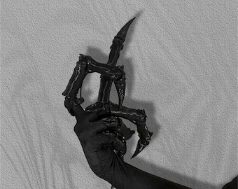 Mechanical Claws Christmas Party Cosplay Mechanical Robot Gloves Black Technology Gloves Advanced Ghost Hand Props Hand Claws Joints Movable