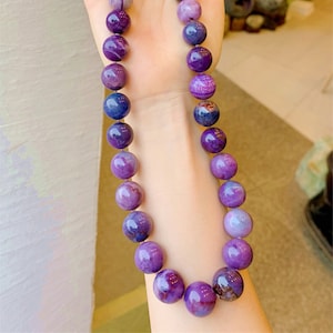 Sugilite pendant,purple sugilite beads Necklace,metaphysical crystals sugilite crystal jewelry,meditation necklace,Charm necklace for her