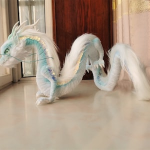 Green Eastern Divine Dragon Plush dolls,Fantasy Dragon Plushie toy,Holy Dragon Plush Doll,realistic dragon plush Fairy dragon stuffed dolly
