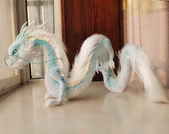 Green Eastern Divine Dragon Plush dolls,Fantasy Dragon Plushie toy,Holy Dragon Plush Doll,realistic dragon plush Fairy dragon stuffed dolly