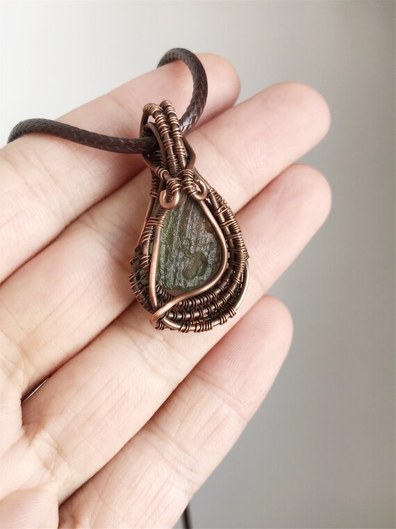 Moldavite crystal necklace real discount