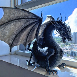 Oriental Dragon Fantasy creature Eastern Divine Dragon Plush dolls,Custom Gray Dragons Plushie toy Plush Doll,realistic dragon stuffed dolly