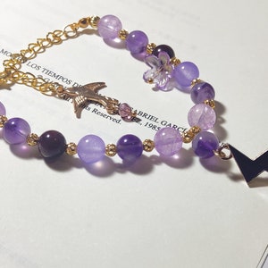 Custom Amethyst bracelet, Inspired Vision Bracelet Charm Anime Bracelet,Personalized Element Jewelry Gift,Healing jewelry,Lightning bracelet