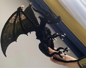 まめこの仔 深緑の龍東洋のぬいぐるみ まめこの仔 金木犀の東洋龍