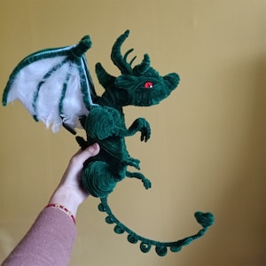 Bambole del drago verde acqua, giocattolo del bambino del drago di fantasia rosa, bambola di peluche dello pterosauro marrone, peluche della creatura realistica realistica blu del drago della fata dolly farcita