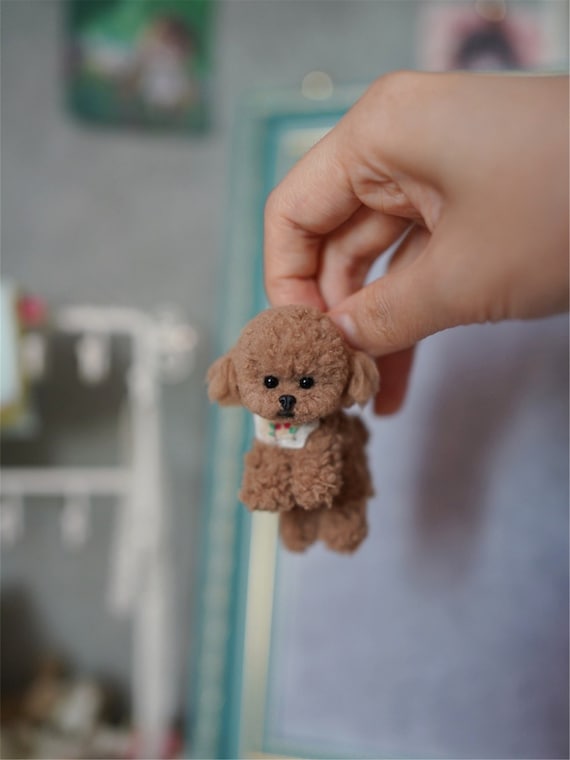 Handmade Poodle Dolls Brown Poodle Babe Toys,custom Dog