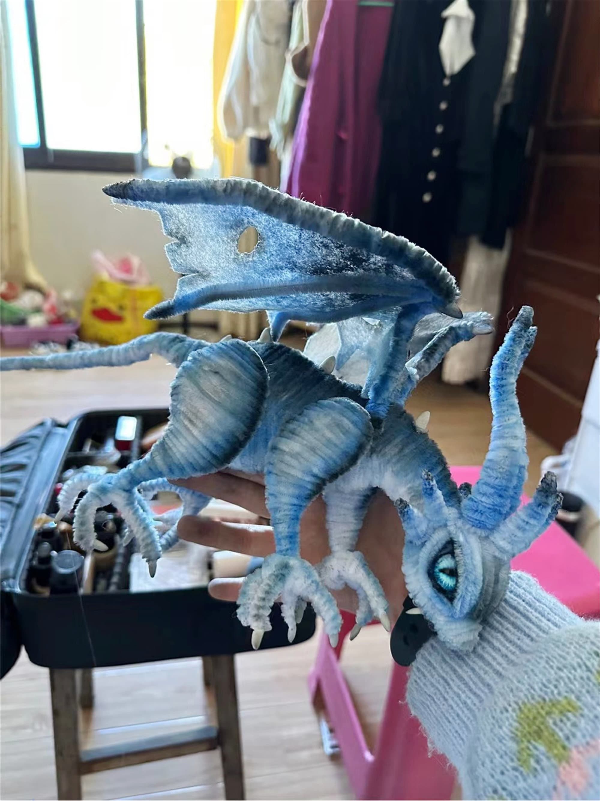 ブルーデビルドラゴン人形、ブルーファンタジードラゴンおもちゃ