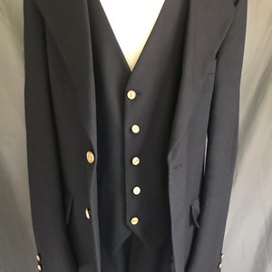 SOLD~Yves Saint Laurent VTG 3pc Suit ~Navy Blue~Wool Cashmere~