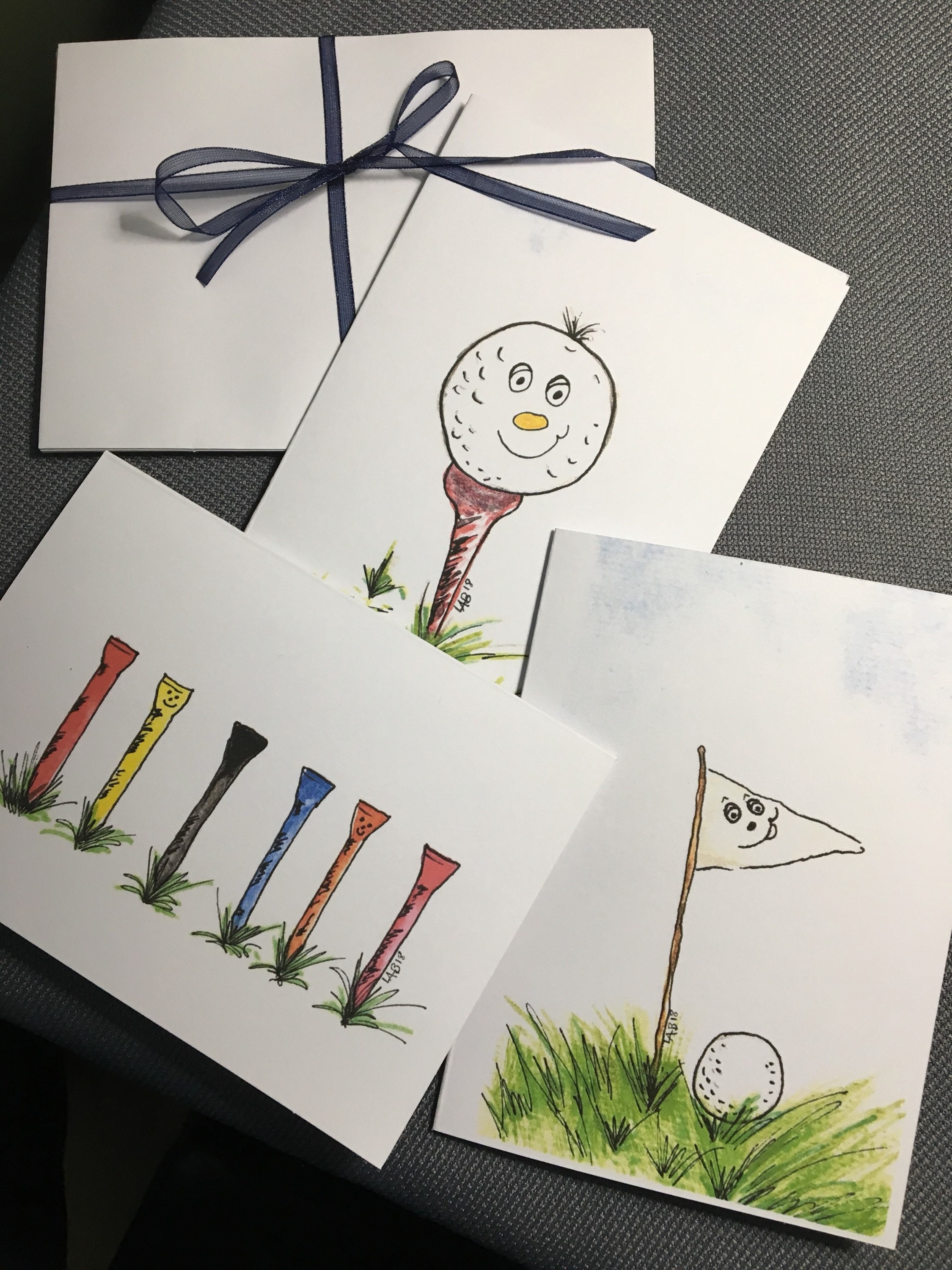 Golf Notecards - Etsy