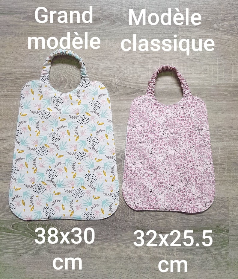 Grand format serviette de cantine maternelle garçon personnalisée, serviette de table garçon, bavoir élastique enfant, serviette élastique image 7