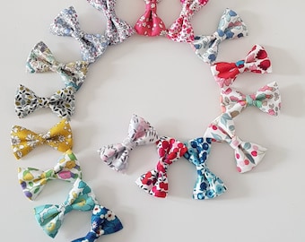 Set of 3 or 5 Liberty bow barrettes or individually / Baby barrettes / Barrettes / Bow / Hair clip / Girl's barrettes / Girl's bow