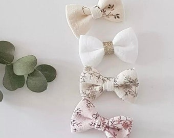 Set of 3 or 5 or individually /Baby/child headband, baby/child barrette, baby/child headband, double gauze bow hair accessories
