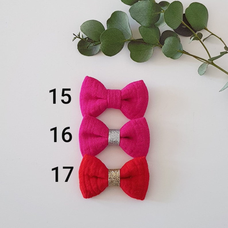 Lot de 3 ou 5 ou à l'unité /Bandeau bebe/enfant, barrette bebe/enfant, headband bebe/enfant, accessoires cheveux nœuds double gaze image 8