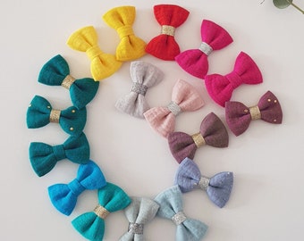 Lot de 3 ou 5 ou à l'unité /Bandeau bebe/enfant, barrette bebe/enfant, headband bebe/enfant, accessoires cheveux nœuds double gaze