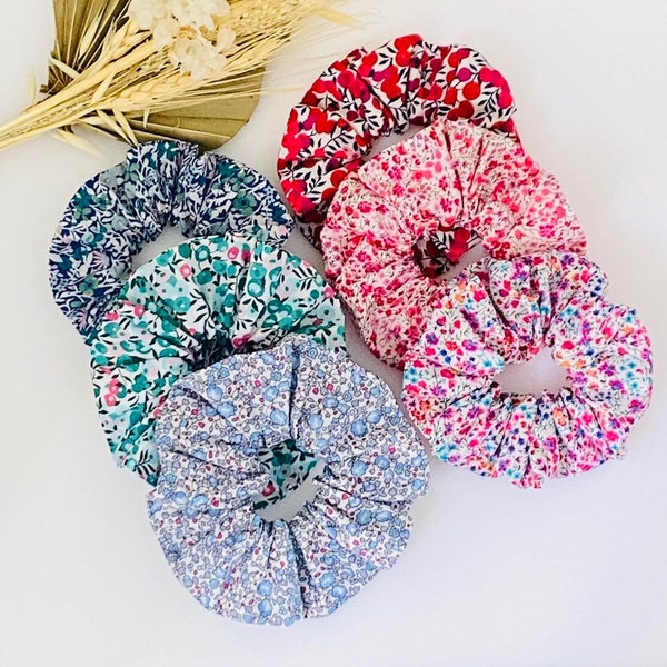 Chouchou, Scrunchy en Liberty ..63 coloris