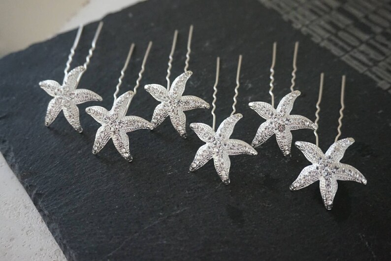 Starfish Wedding Hair Pins Beach Wedding Hair Pins Bridal Etsy