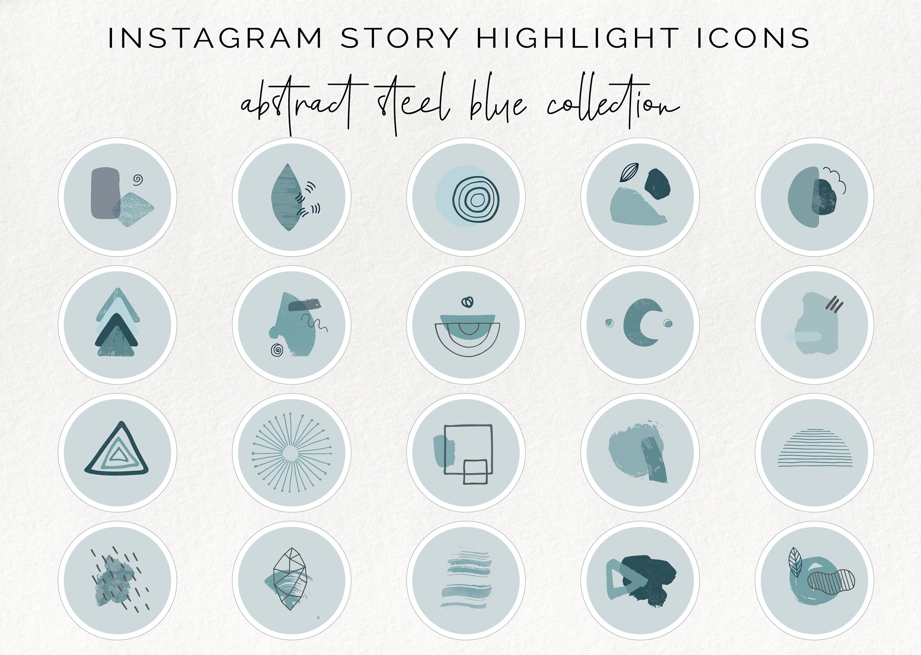 20 Instagram story highlight icons abstract instagram story | Etsy
