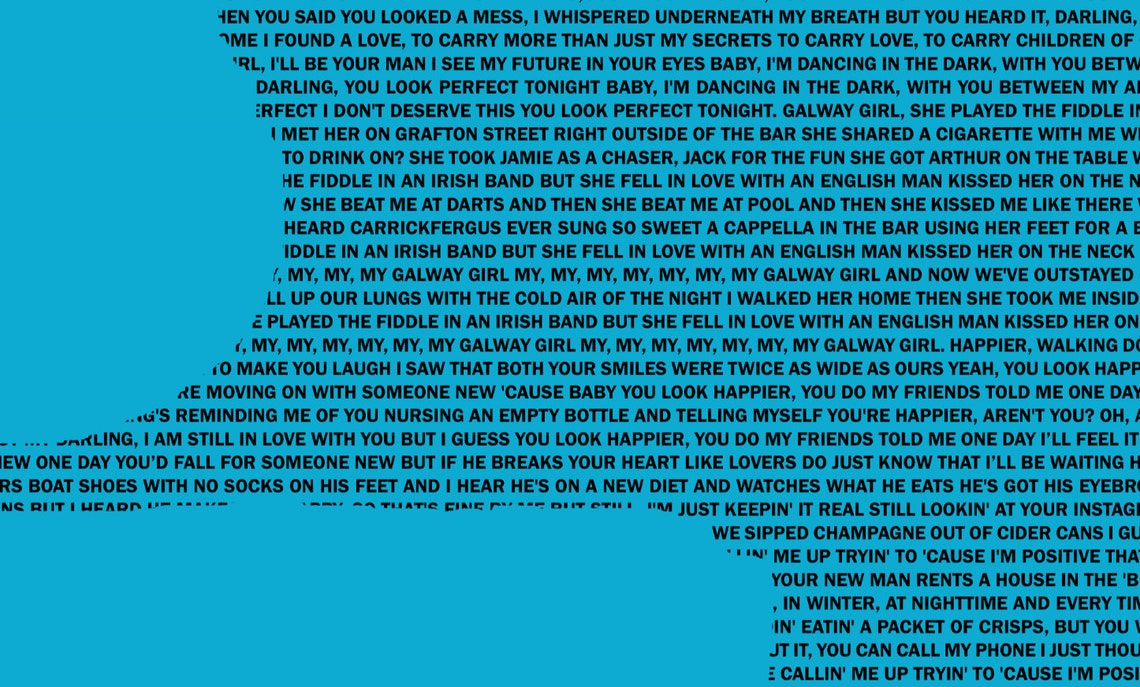 Ed Sheeran Divide Lyric Poster Downloadable Poster Print Etsy