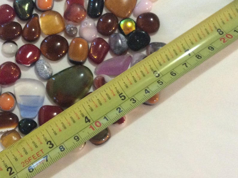 Bright colourful 96 coe fused glass puddles globs of glass for mosaic embellishments pendants buttons focal bead glass gems stained fused