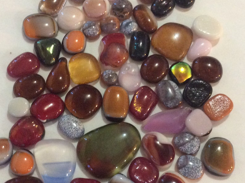 Bright colourful 96 coe fused glass puddles globs of glass for mosaic embellishments pendants buttons focal bead glass gems stained fused