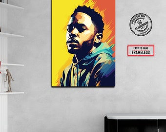 Kendrick Lamar HD Aluminum Wall Art - Hip-Hop Music Icon Canvas - Unique Home Decor
