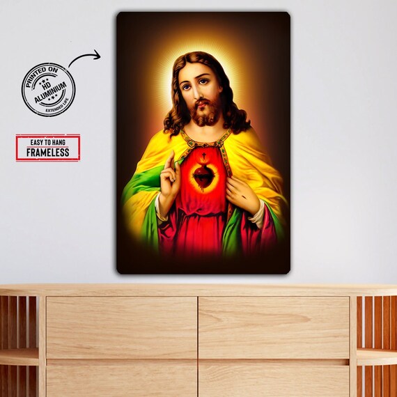 Immaculate Heart Of Mary Wall art Mary Picture Printed on HD Aluminium ...