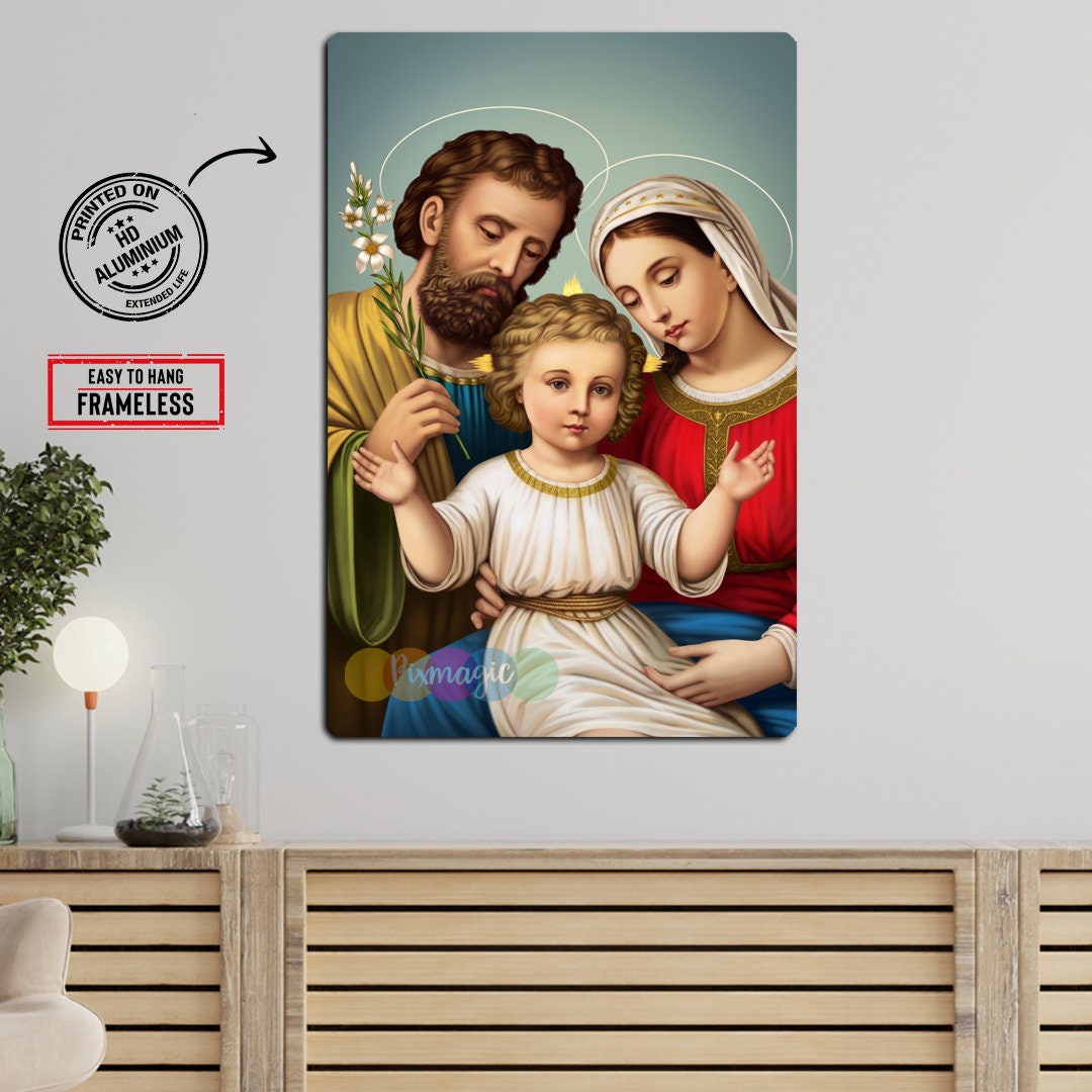 Holy Family Christian Wallart jesus Family holy Family - Etsy