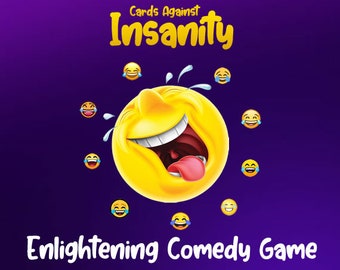 Cards Against Insanity, Enlightening Comedy Game, Funny Group Game, Personal Growth Game, Psychology Game, Party Game for Teen, Clean Comedy